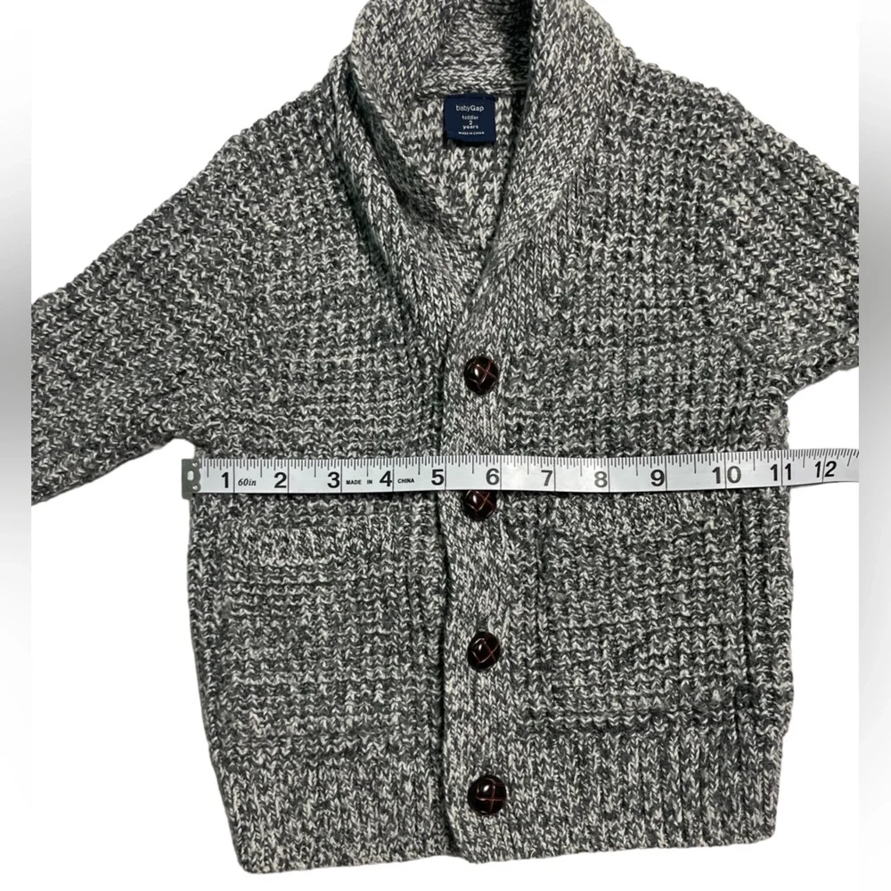 Grandpa Cardigan Charcoal gray Baby gap 2 years